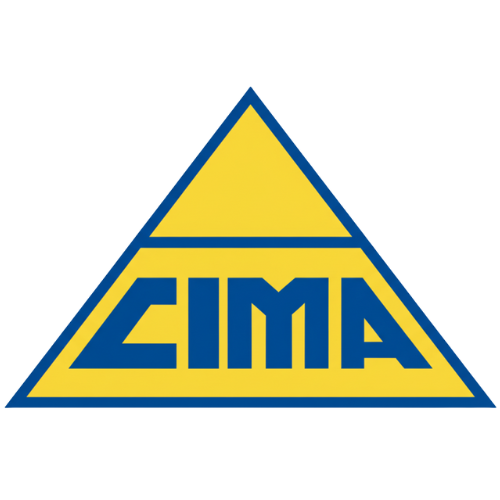 Logo of CIMA (Industrie Cimentiere Associate), an international cement leader that relies on the Staminair Vortex Blastair Air Cannon system for efficient material build-up removal and sustained operation.