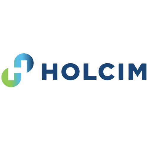Holcim logo, confirming the international reliability of the Vortex Blastair solution for heavy industrial applications.