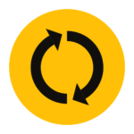 Recycling arrows symbol for the long service life, durability, and potential reuse of the Staminair air blaster system components.