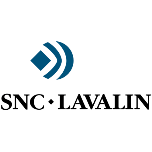 SNC-Lavalin logo, confirming the use of Vortex Blastair in large-scale industrial engineering applications.